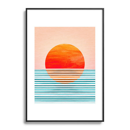 Minimalist Sunset III / Abstract Landscape Framed Art Print Gallery Image 113