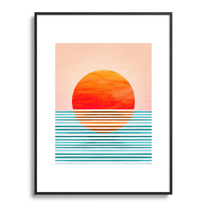 Minimalist Sunset III / Abstract Landscape Framed Art Print Gallery Image 116