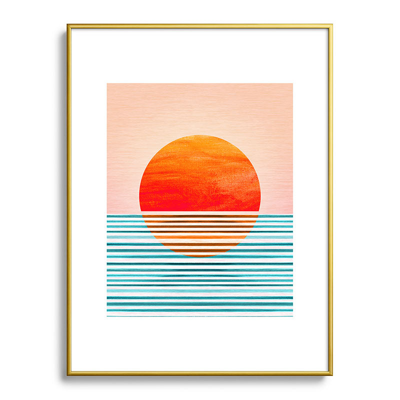 Minimalist Sunset III / Abstract Landscape Framed Art Print Gallery Image 125