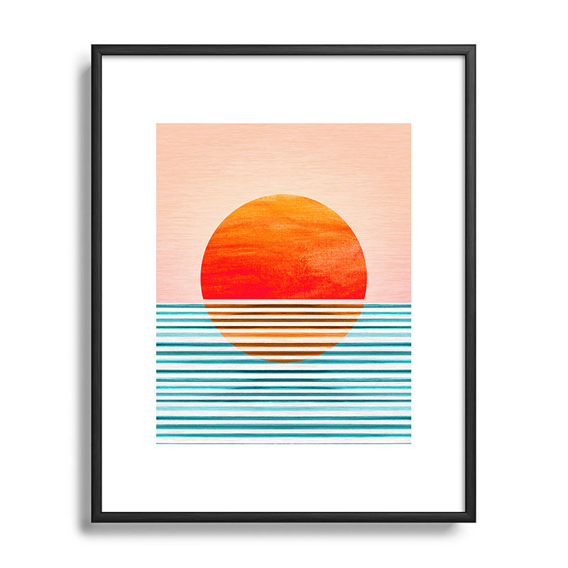Minimalist Sunset III / Abstract Landscape Framed Art Print Gallery Image 111