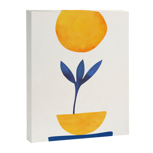 Sunny Sprout Modernist Abstract Botanic Canvas Print Gallery Image 1