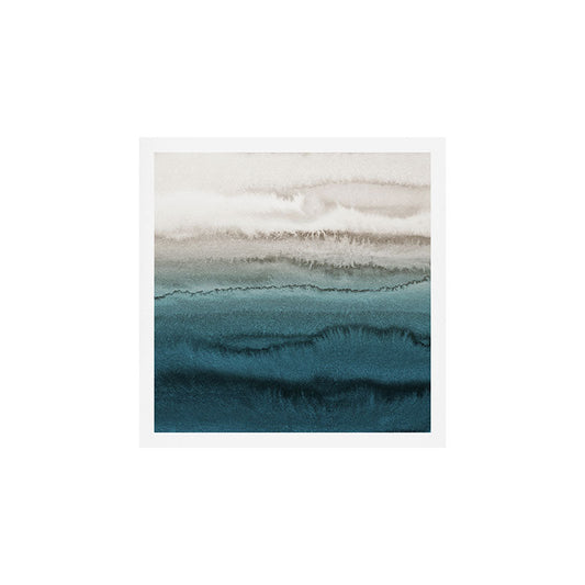 WITHIN THE TIDES - CRASHING WAVES TEAL Art Print Gallery Image 1