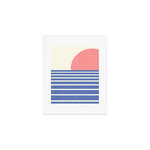 Beach Horizon Lines pink blue Art Print Gallery Image 1