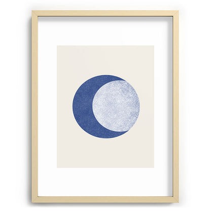 Moon Crescent - Blue Framed Art Print Gallery Image 99