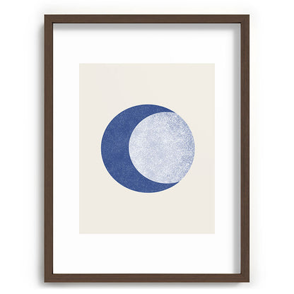 Moon Crescent - Blue Framed Art Print Gallery Image 92