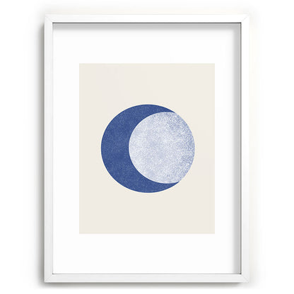Moon Crescent - Blue Framed Art Print Gallery Image 108