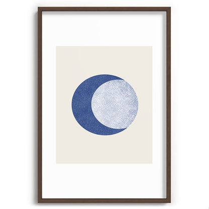 Moon Crescent - Blue Framed Art Print Gallery Image 94