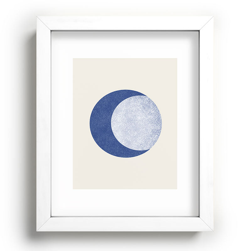 Moon Crescent - Blue Framed Art Print Gallery Image 104
