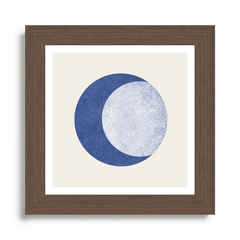 Moon Crescent - Blue Framed Art Print Gallery Image 57