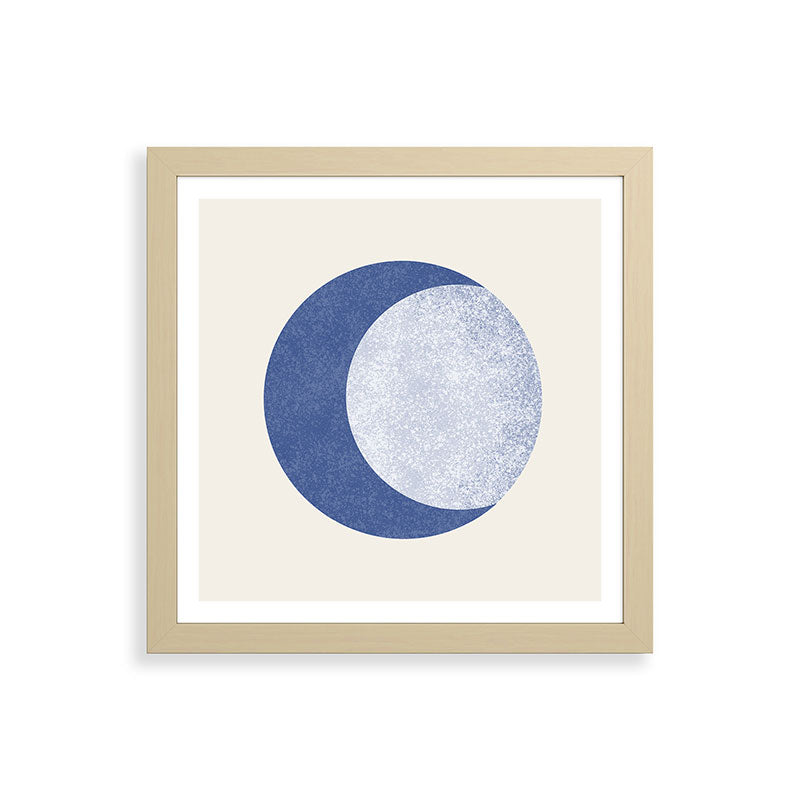 Moon Crescent - Blue Framed Art Print Gallery Image 71