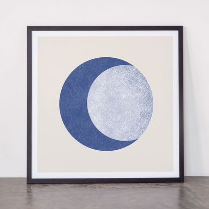 Moon Crescent - Blue Framed Art Print Gallery Image 55