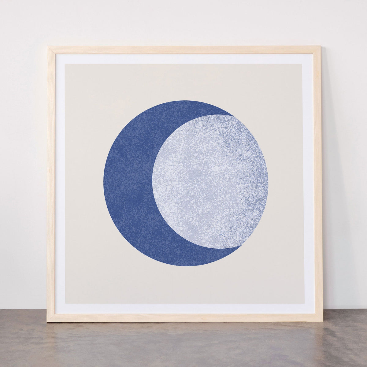 Moon Crescent - Blue Framed Art Print Gallery Image 77