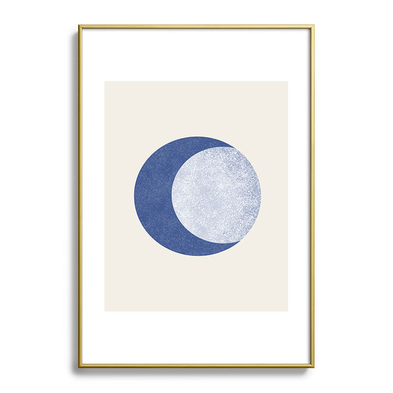 Moon Crescent - Blue Framed Art Print Gallery Image 123