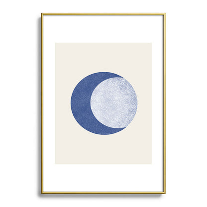 Moon Crescent - Blue Framed Art Print Gallery Image 123