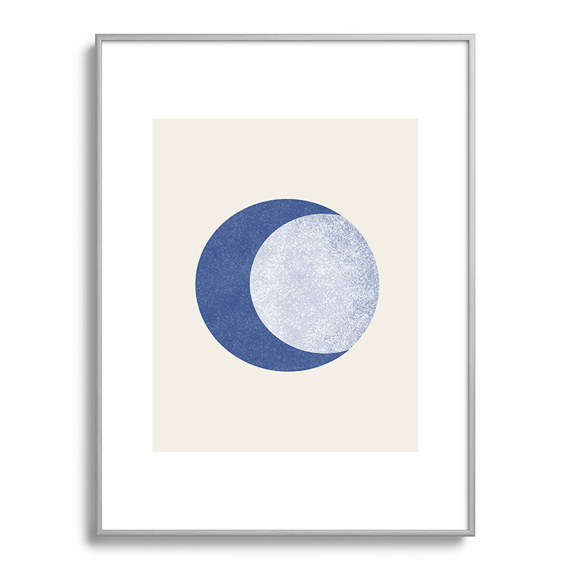 Moon Crescent - Blue Framed Art Print Gallery Image 134
