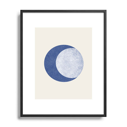 Moon Crescent - Blue Framed Art Print Gallery Image 111