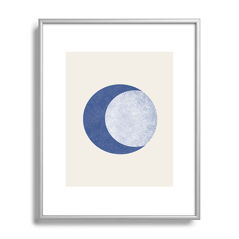 Moon Crescent - Blue Framed Art Print Gallery Image 131