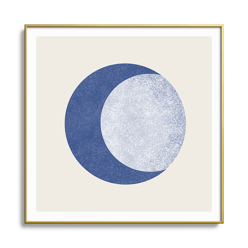 Moon Crescent - Blue Framed Art Print Gallery Image 136