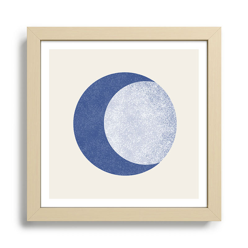 Moon Crescent - Blue Framed Art Print Gallery Image 24