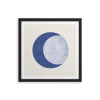 Moon Crescent - Blue Framed Art Print Gallery Image 7