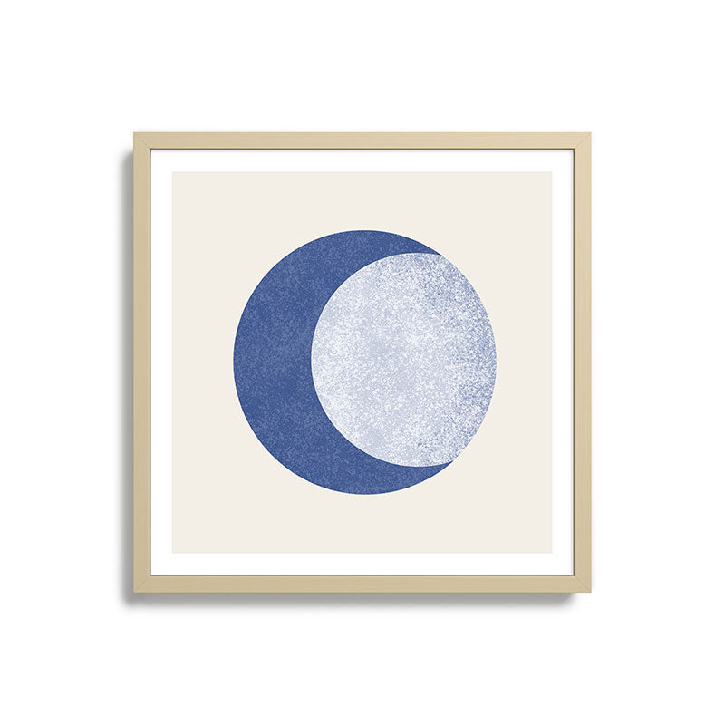 Moon Crescent - Blue Framed Art Print Gallery Image 27