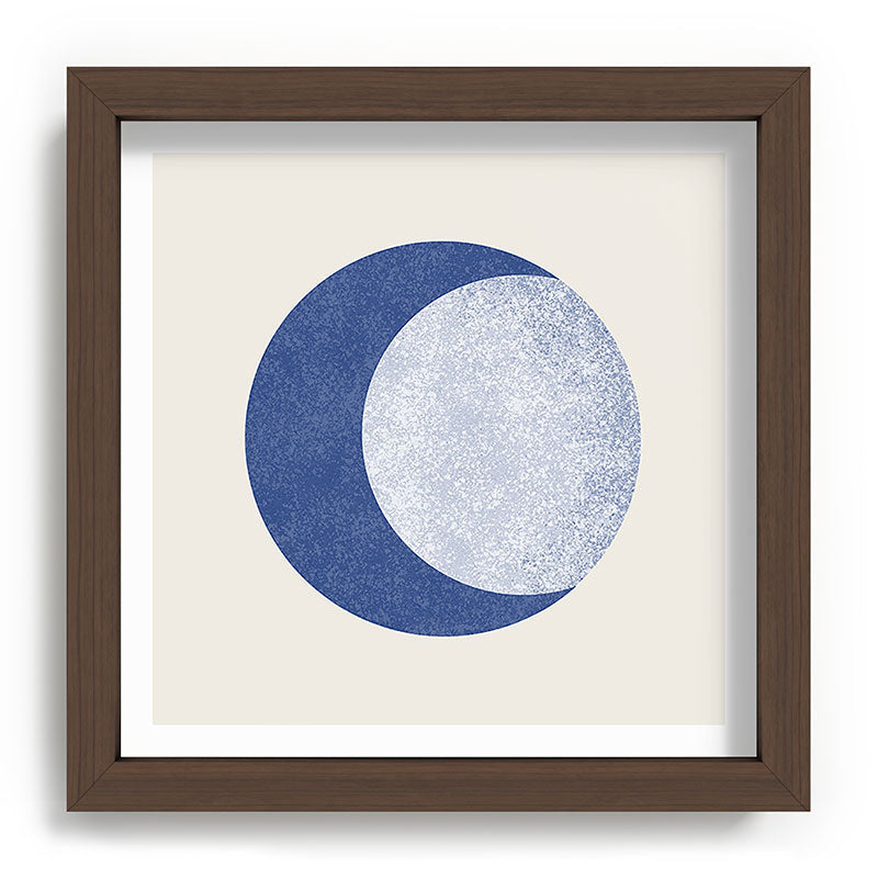 Moon Crescent - Blue Framed Art Print Gallery Image 98