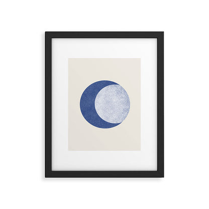 Moon Crescent - Blue Framed Art Print Gallery Image 6