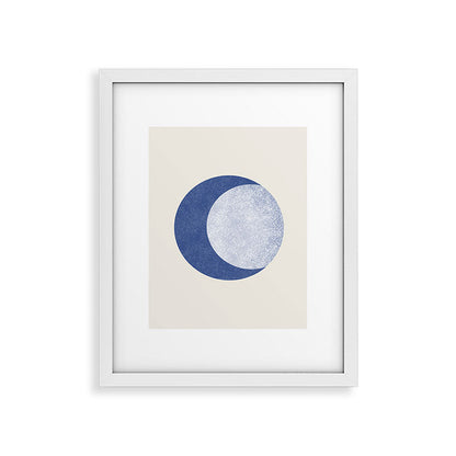 Moon Crescent - Blue Framed Art Print Gallery Image 31