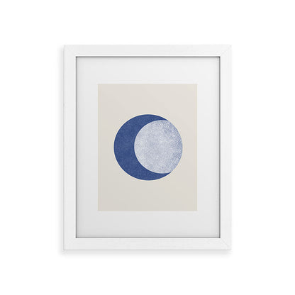 Moon Crescent - Blue Framed Art Print Gallery Image 69