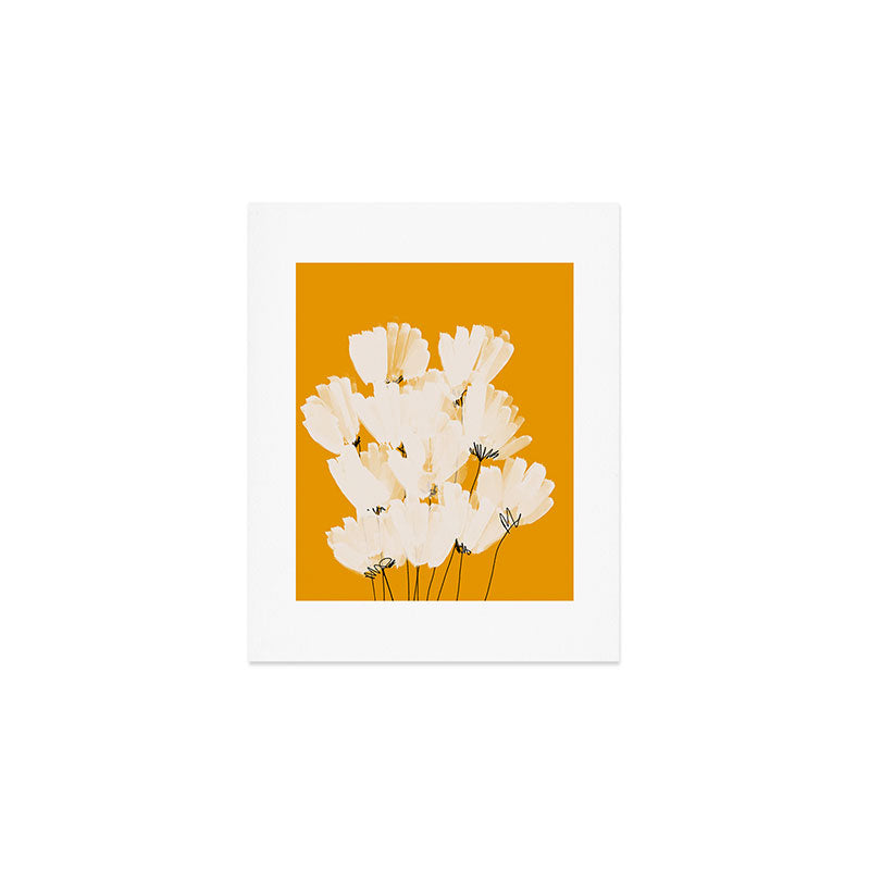 Flowers In Tangerine Art Print Gallery Image 1