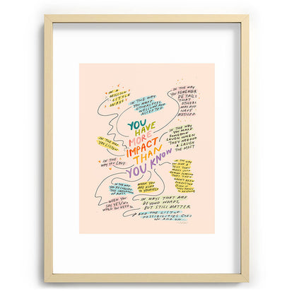 You have more impact than you know Framed Art Print Gallery Image 73
