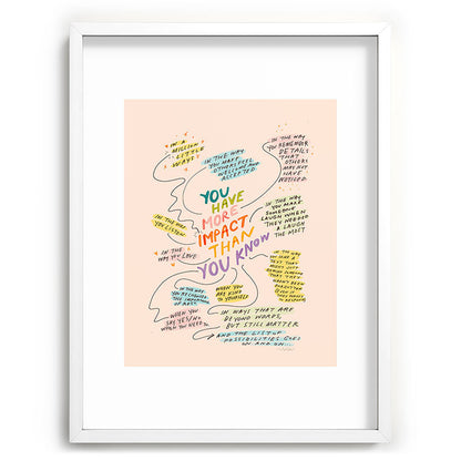 You have more impact than you know Framed Art Print Gallery Image 78