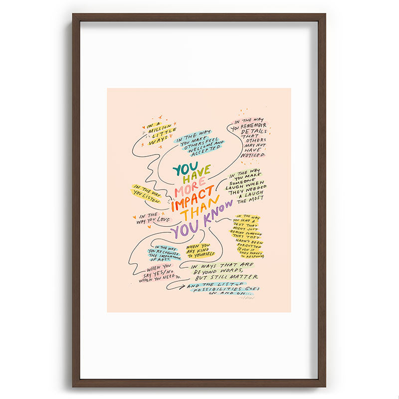 You have more impact than you know Framed Art Print Gallery Image 68