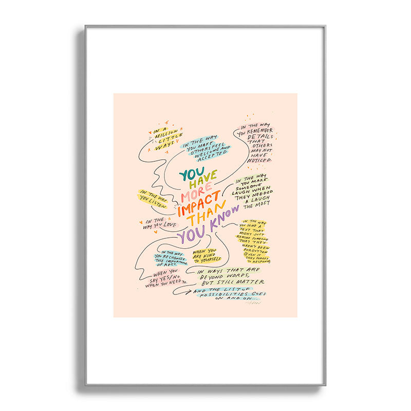 You have more impact than you know Framed Art Print Gallery Image 101