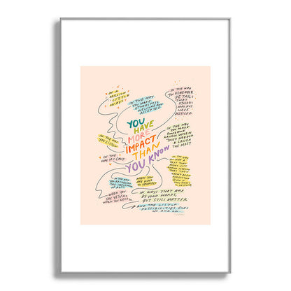You have more impact than you know Framed Art Print Gallery Image 100