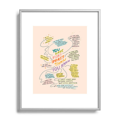 You have more impact than you know Framed Art Print Gallery Image 96