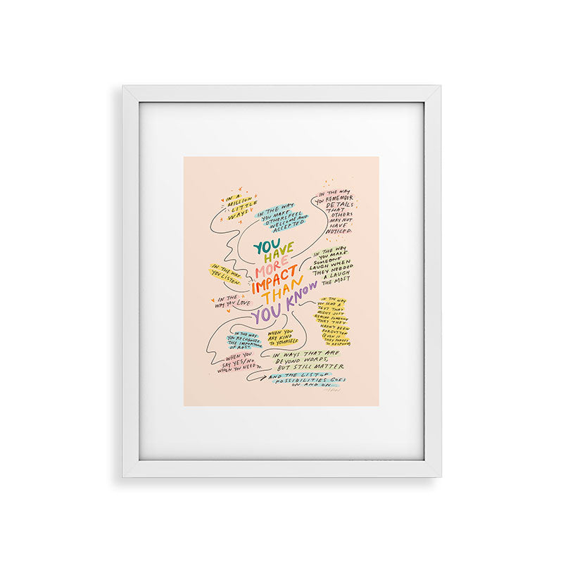 You have more impact than you know Framed Art Print Gallery Image 22