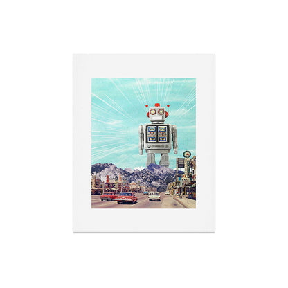 Robot in Town Art Print Gallery Image 4