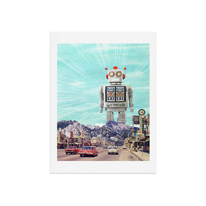 Robot in Town Art Print Gallery Image 7