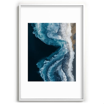 Aerial Ocean Waves - Coastal Wall Art Photography Framed Art Print Gallery Image 80