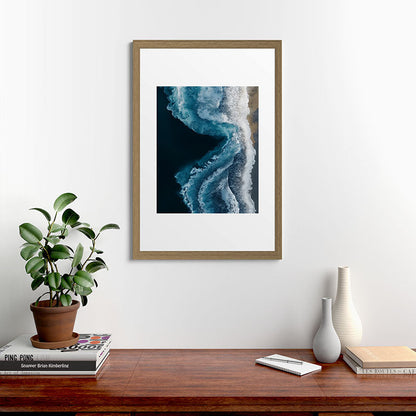 Aerial Ocean Waves - Coastal Wall Art Photography Framed Art Print Gallery Image 41