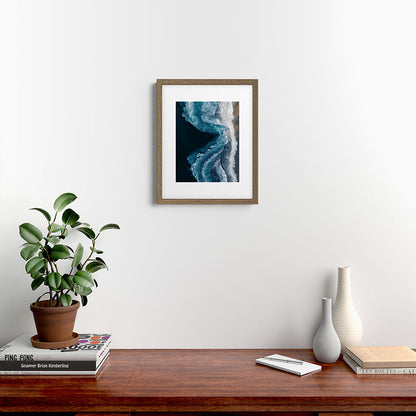 Aerial Ocean Waves - Coastal Wall Art Photography Framed Art Print Gallery Image 11