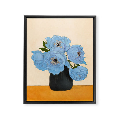 Bouquet Gift Blue Framed Canvas Print Gallery Image 5