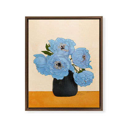 Bouquet Gift Blue Framed Canvas Print Gallery Image 12