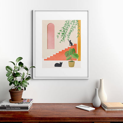 Cat Space II Framed Art Print Gallery Image 28