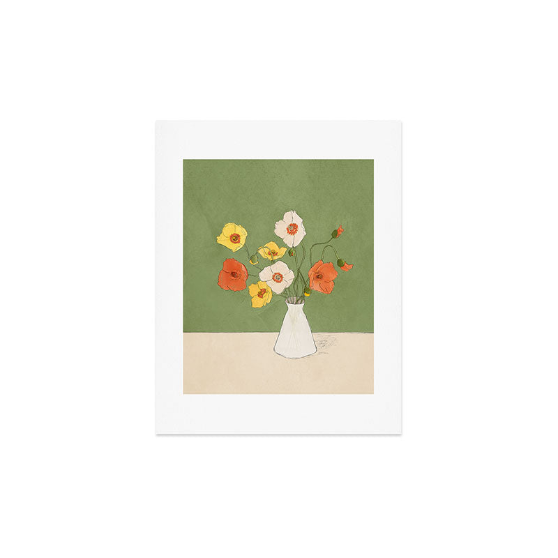 Field Wildflowers Verde Art Print Gallery Image 3
