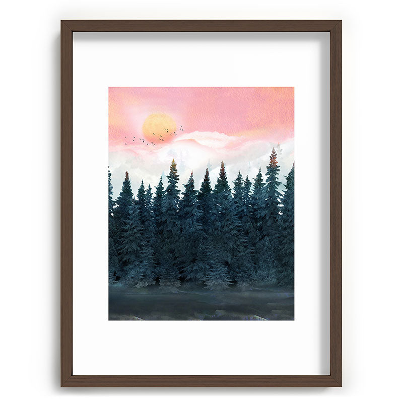 Forest Under the Sunset Framed Art Print Gallery Image 92