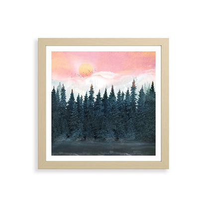 Forest Under the Sunset Framed Art Print Gallery Image 71