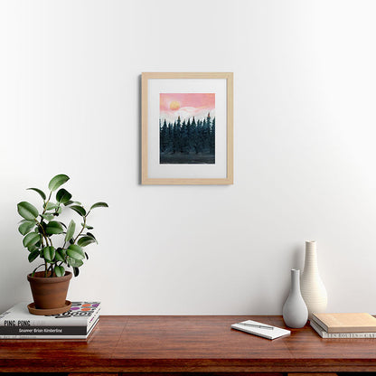 Forest Under the Sunset Framed Art Print Gallery Image 63