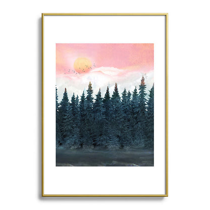 Forest Under the Sunset Framed Art Print Gallery Image 123
